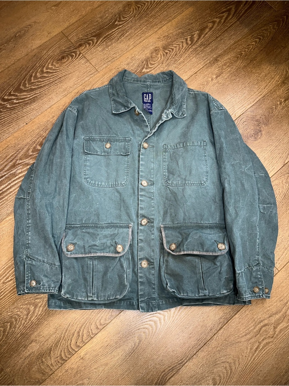 Vintage 90s GAP Blue Label Canvas Barn Jacket / Chore Coat - Size L